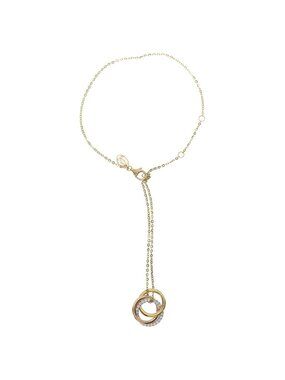Cartier Trinity Bracelet Pave Diamond Gold Pink White